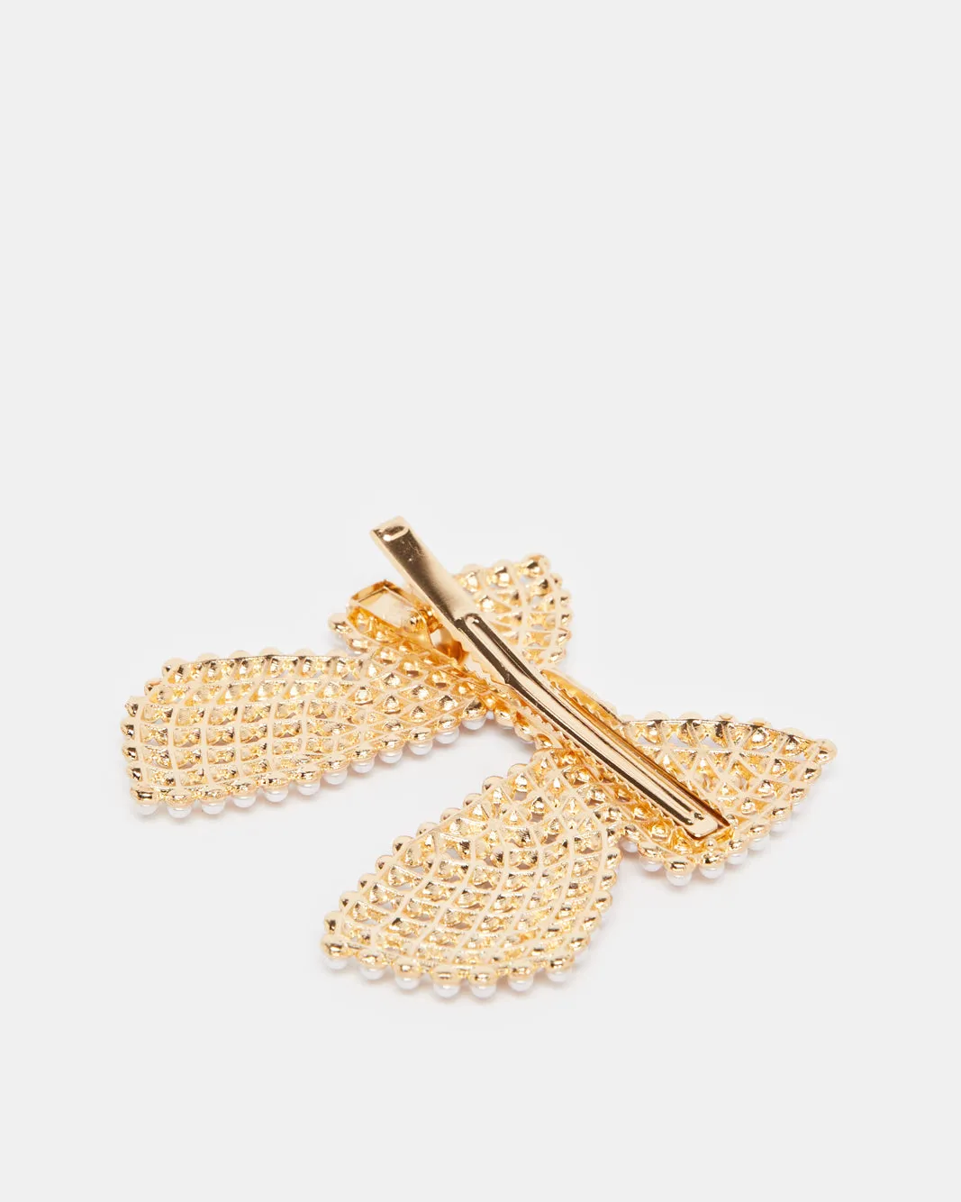 Women Gold Embellished Bow Hair Clip sold by Redtag product image thumbnail 3