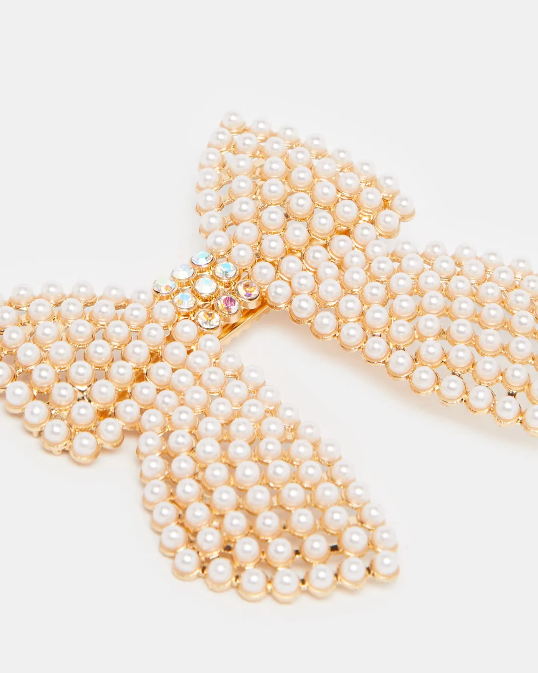 Women Gold Embellished Bow Hair Clip sold by Redtag product image thumbnail 4