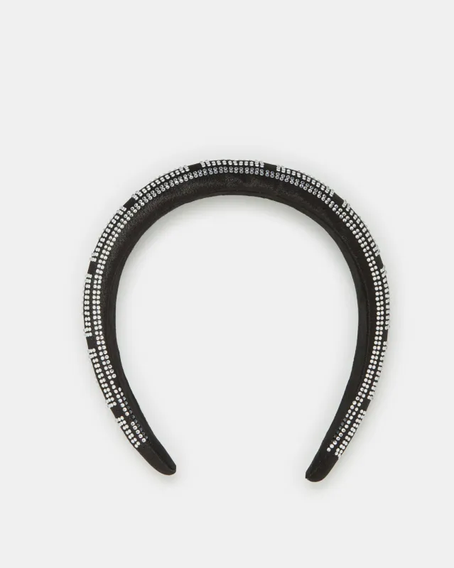 Women Black Embellished Headband sold by Redtag