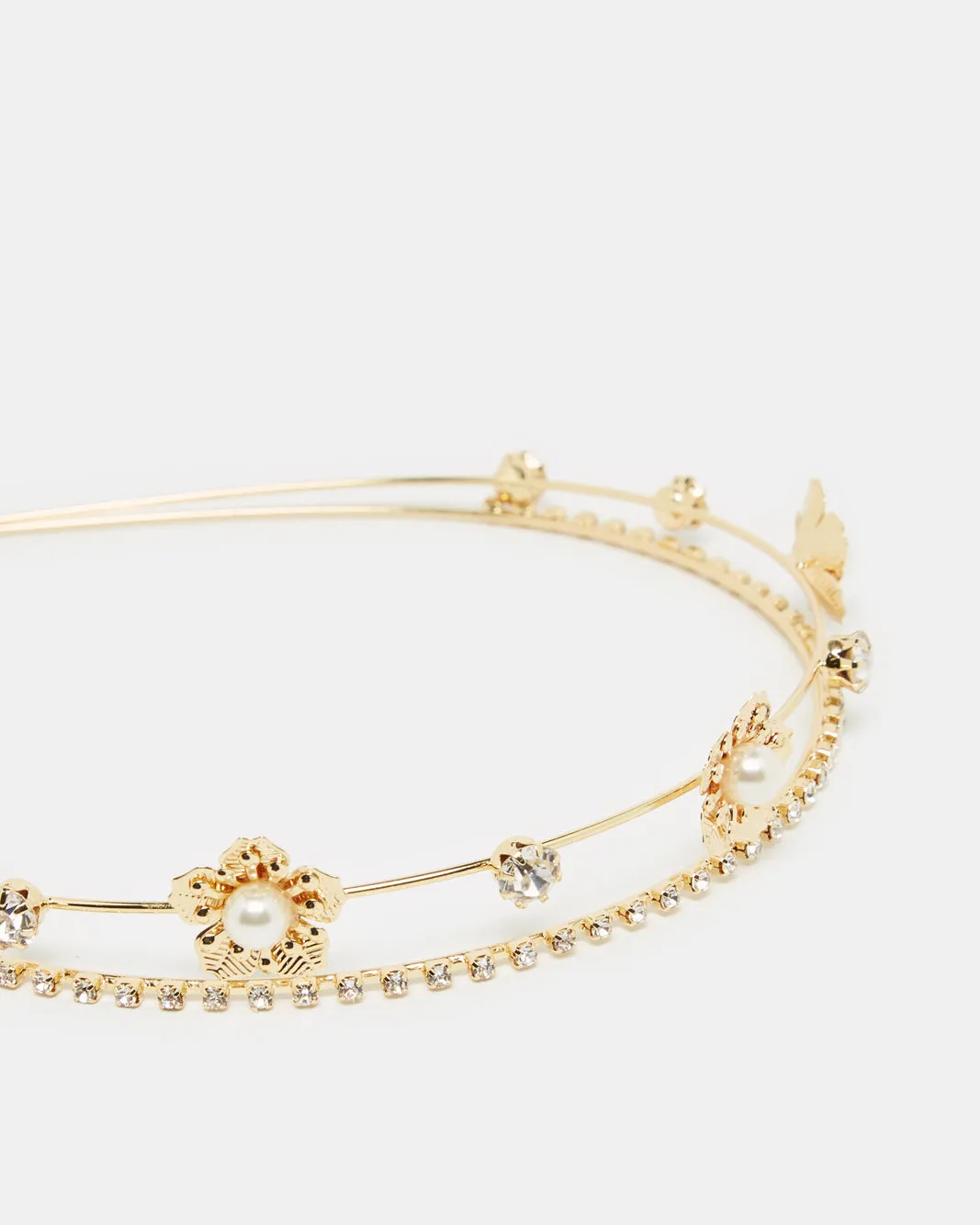 Women Gold Metal Embellished Headband sold by Redtag product image thumbnail 4