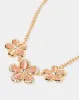 Women Gold Diamante Necklace And Earrings (2 Piece) sold by Redtag