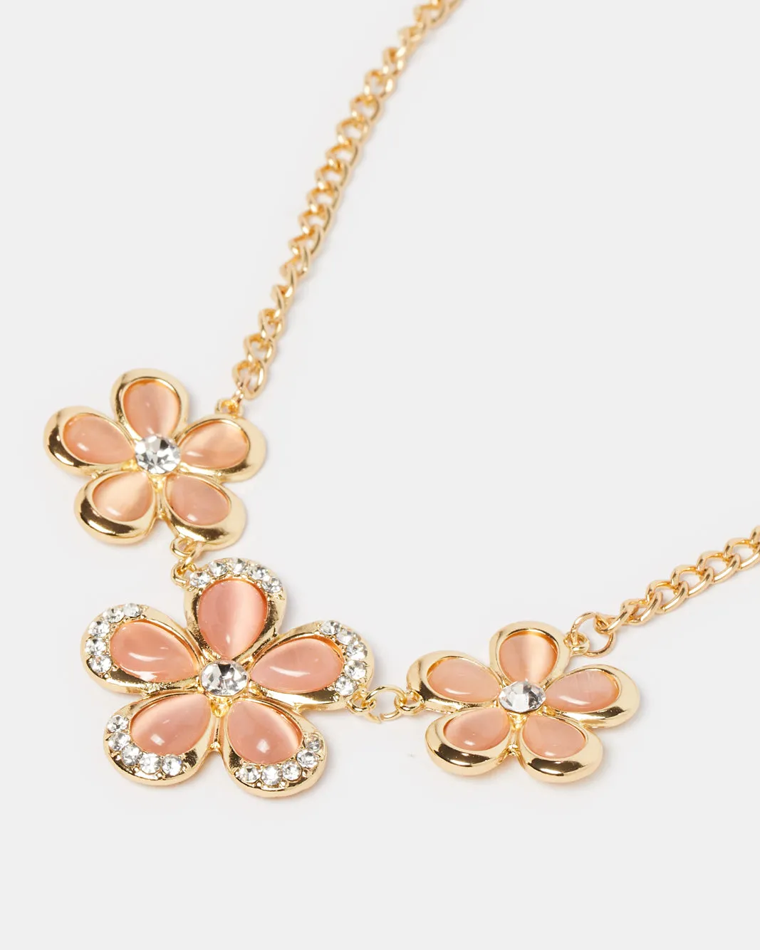 Women Gold Diamante Necklace And Earrings (2 Piece) sold by Redtag product image thumbnail 2