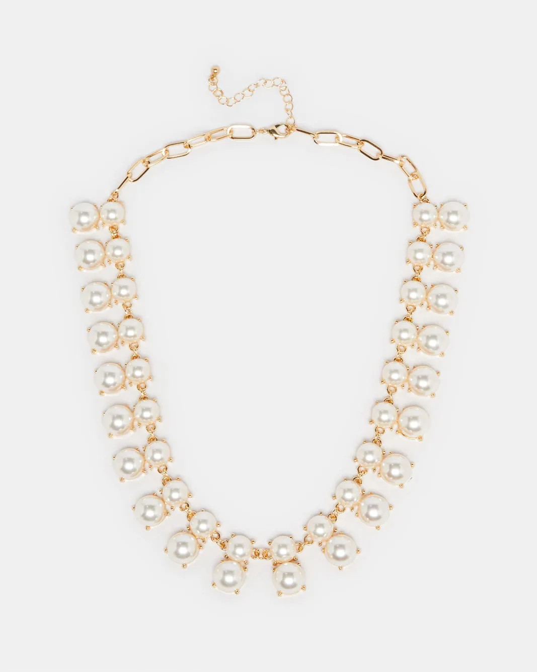 Women Gold Pearl Embellished Necklace sold by Redtag