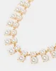 Women Gold Pearl Embellished Necklace sold by Redtag