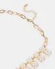 Women Gold Pearl Embellished Necklace sold by Redtag