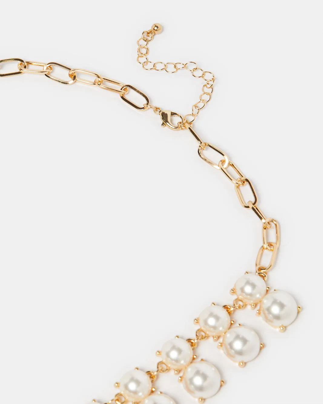 Women Gold Pearl Embellished Necklace sold by Redtag product image thumbnail 3