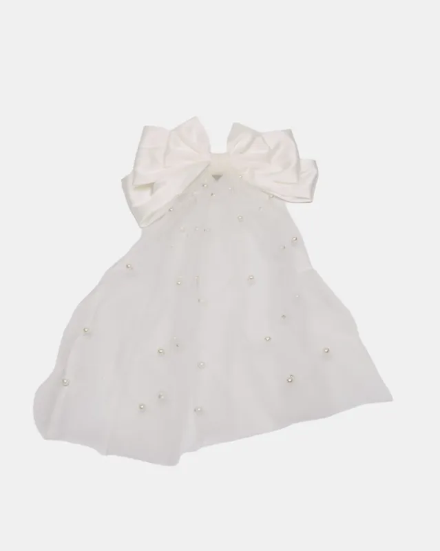 Women White Embellished Hair Bow sold by Redtag