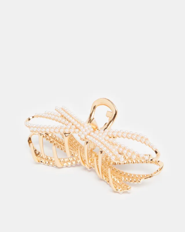 Women Gold  Embellished Hair Claw sold by Redtag