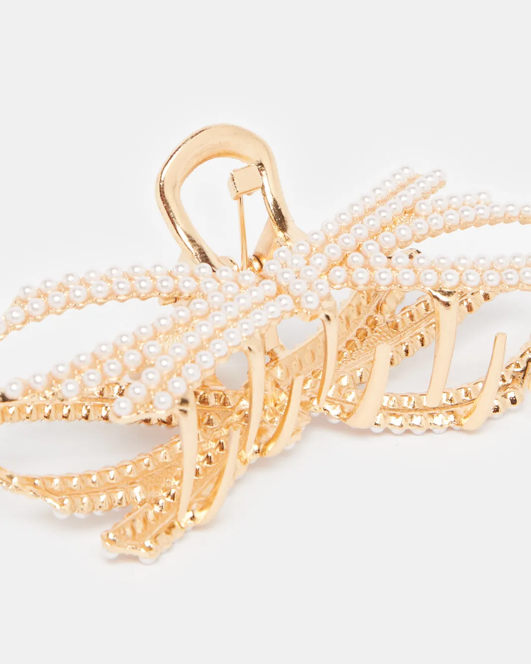 Women Gold Embellished Hair Claw sold by Redtag product image thumbnail 3