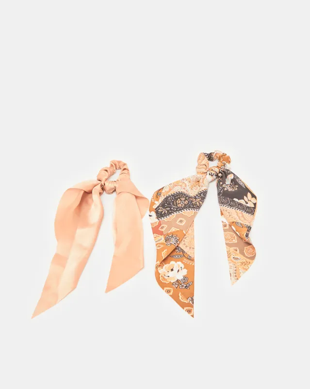 Women Assorted Printed Hair Scrunchy Set (2 Piece) sold by Redtag