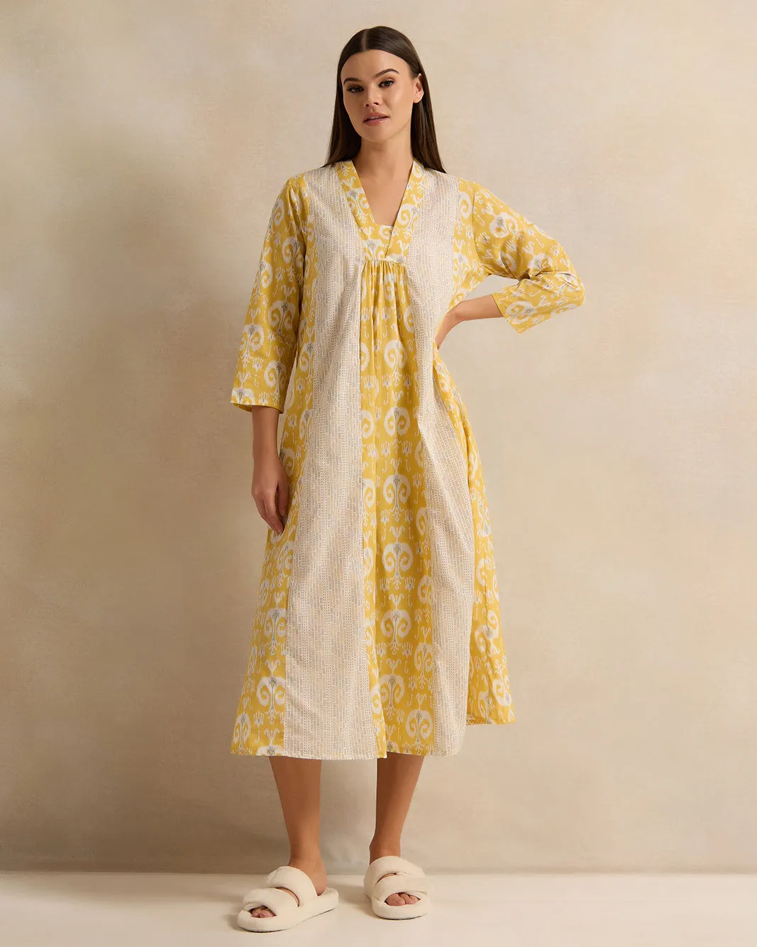 Women Yellow And Purple Print Nightgown sold by Redtag product image thumbnail 4