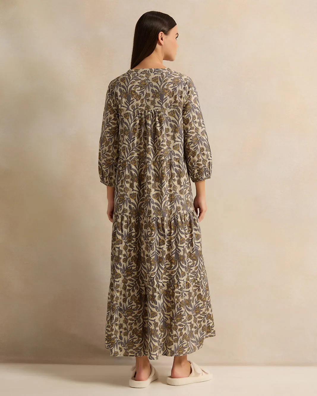 Women Beige Printed Nightgown sold by Redtag product image thumbnail 3