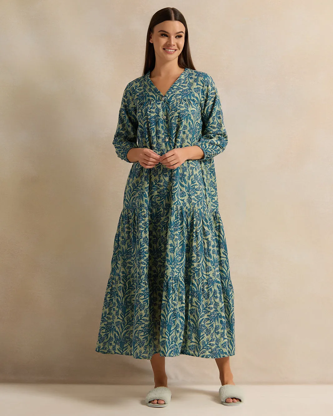 Women Green Printed Nightgown sold by Redtag product image thumbnail 4