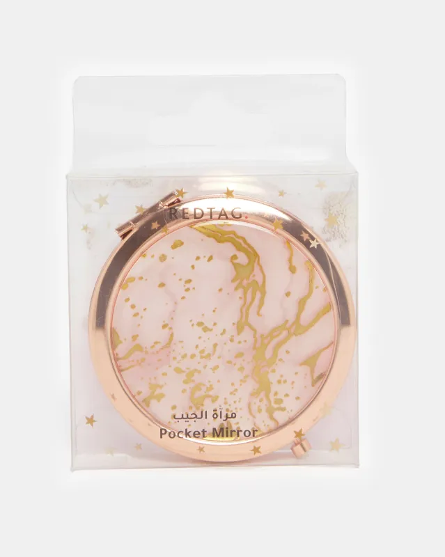 Women Gold Print Pocket Mirror sold by Redtag