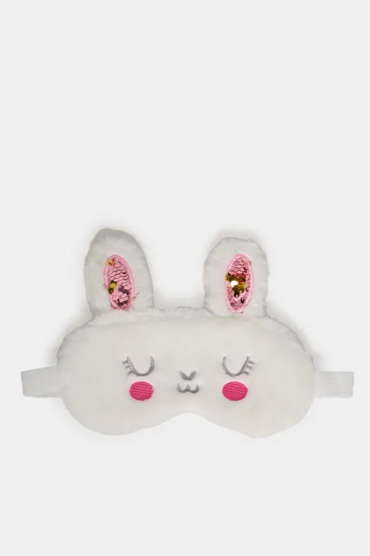 Women White And Pink Embellished Eye Mask sold by Redtag