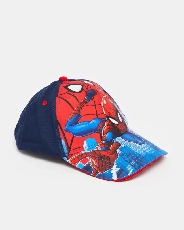 Boys Navy Spider Man Print Cap sold by Redtag