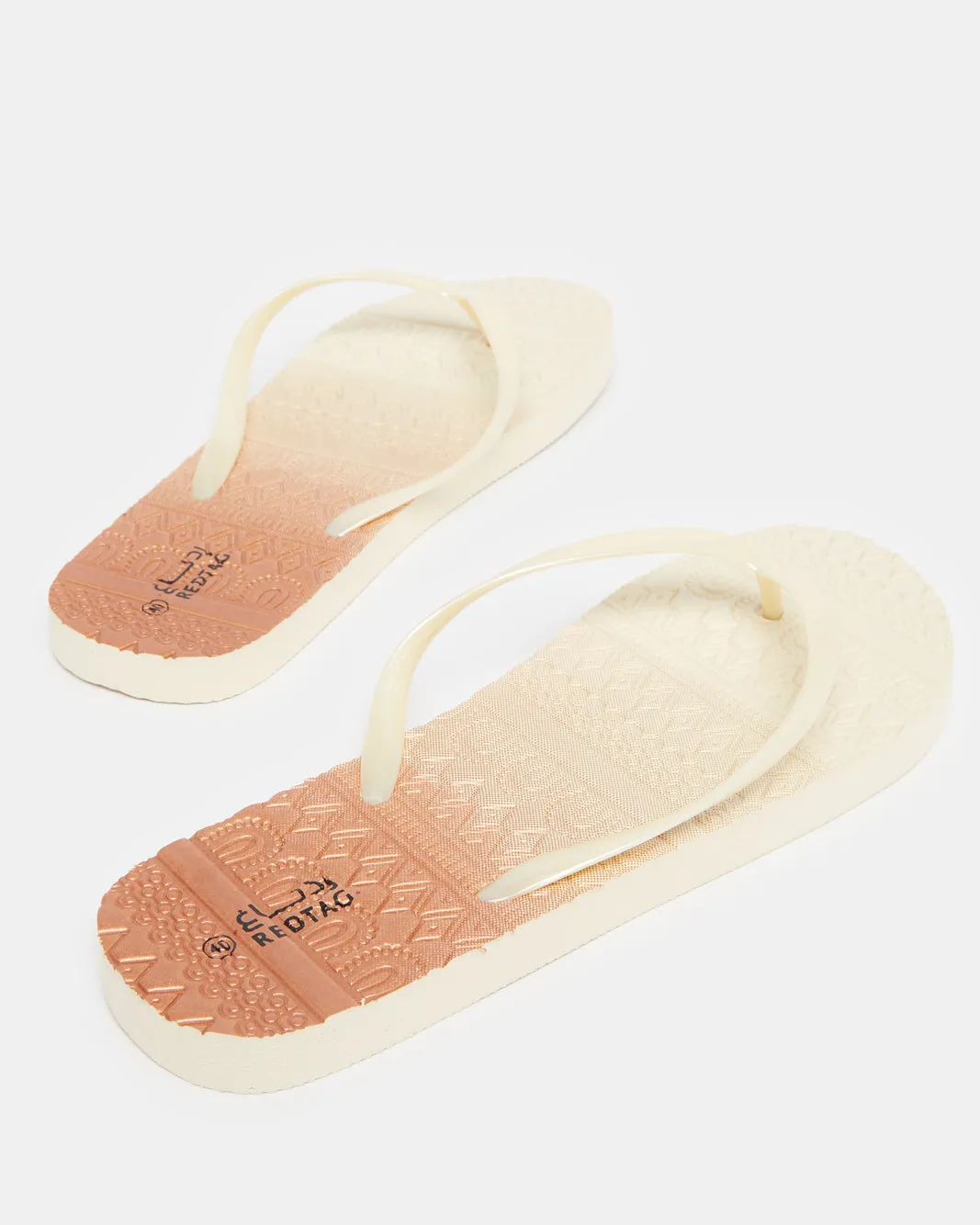 Women Beige Printed Flip Flops sold by Redtag product image thumbnail 4