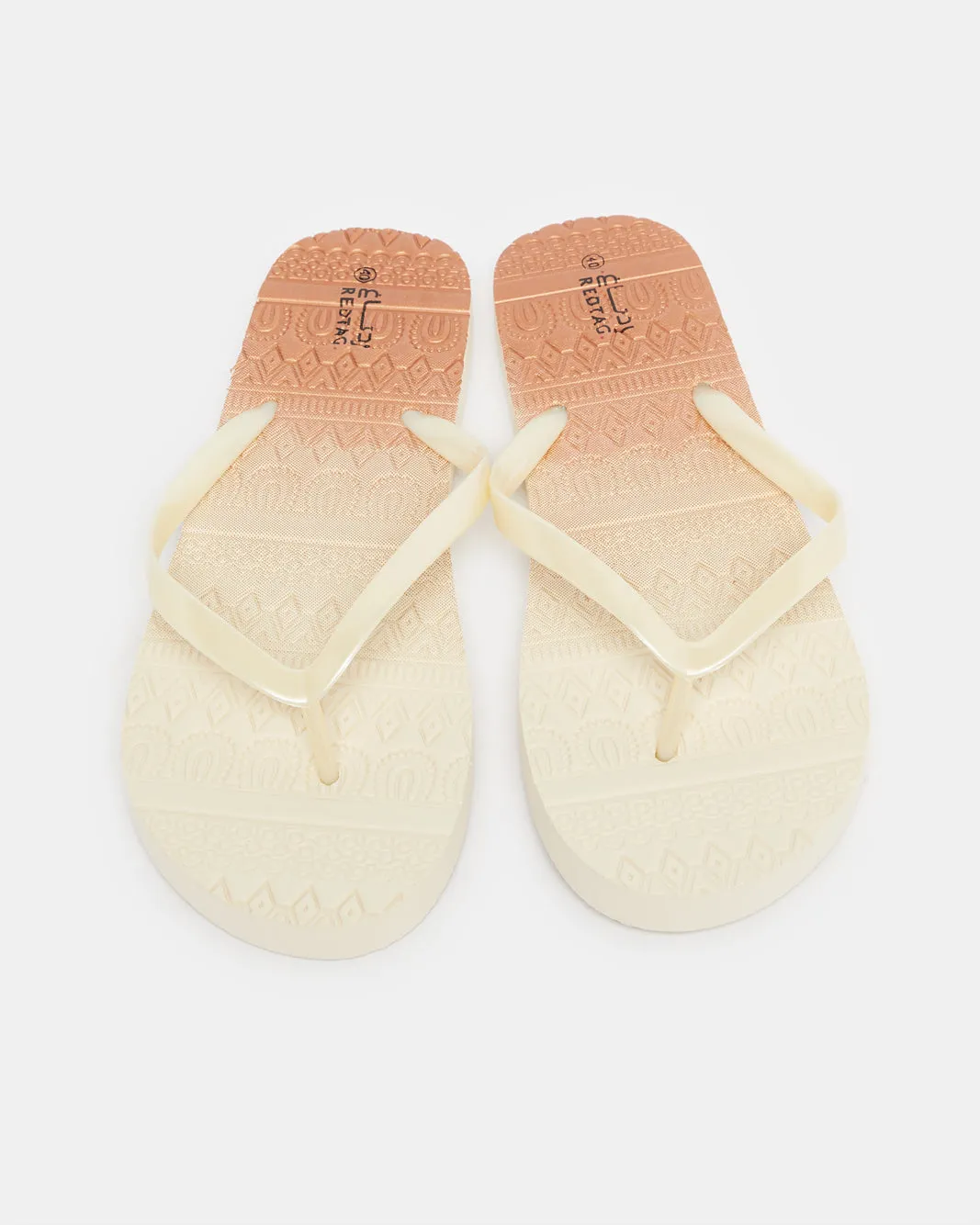 Women Beige Printed Flip Flops sold by Redtag product image thumbnail 2