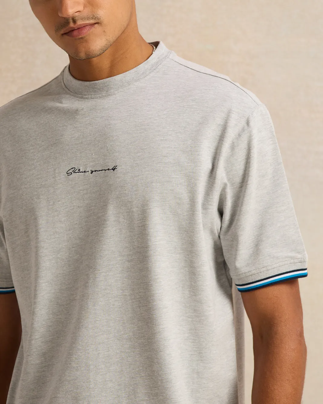 Men Grey Printed T-Shirt sold by Redtag product image thumbnail 4