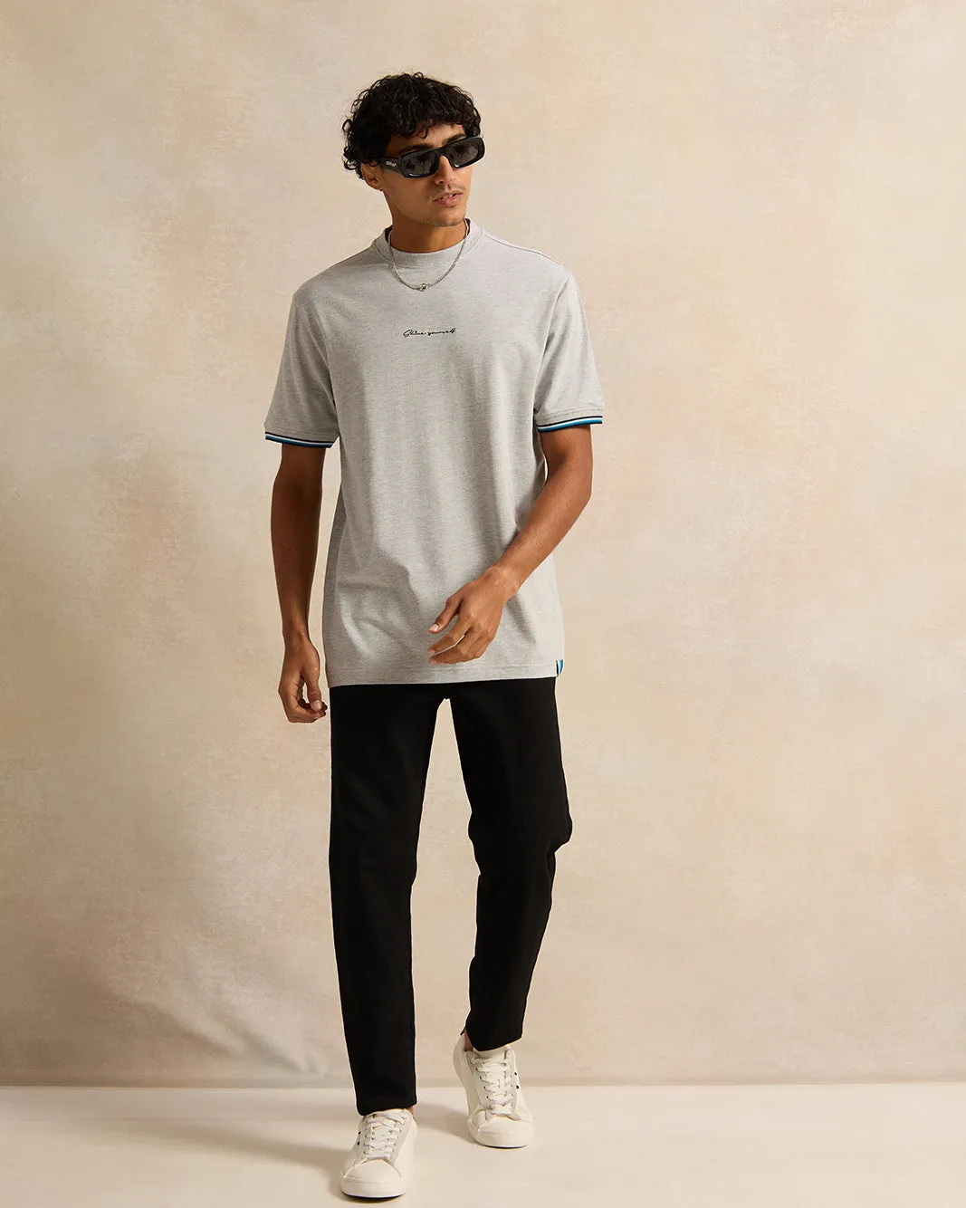 Men Grey Printed T-Shirt sold by Redtag product image thumbnail 2