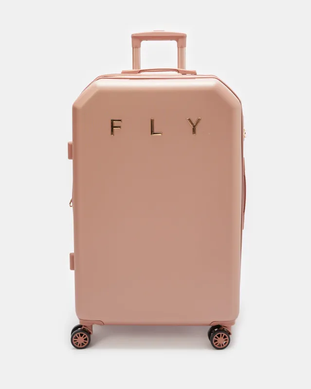 Rose Gold Textured Trolley Luggage 32 Inch sold by Redtag