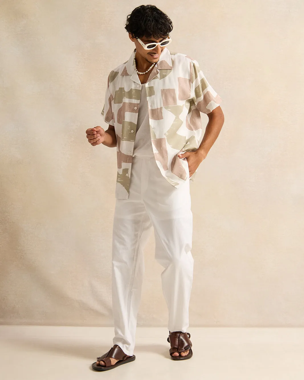Men White Casual Trousers sold by Redtag product image thumbnail 2