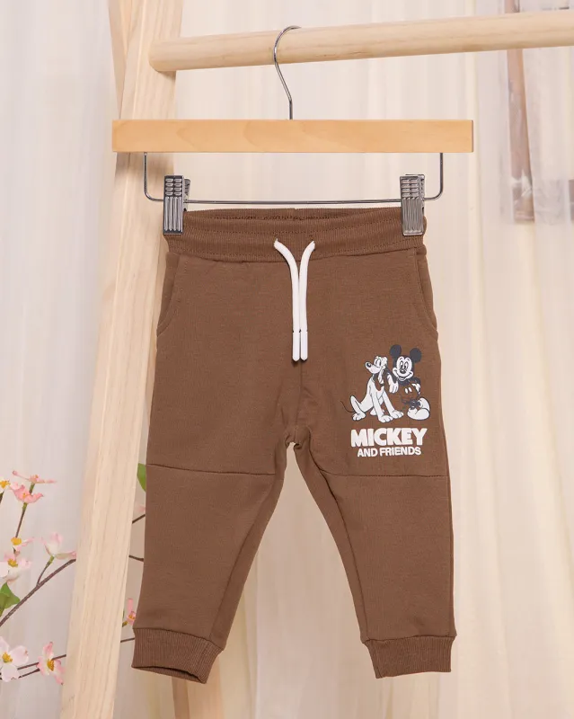 Infant Boys Brown Stone Mickey Active Pants sold by Redtag