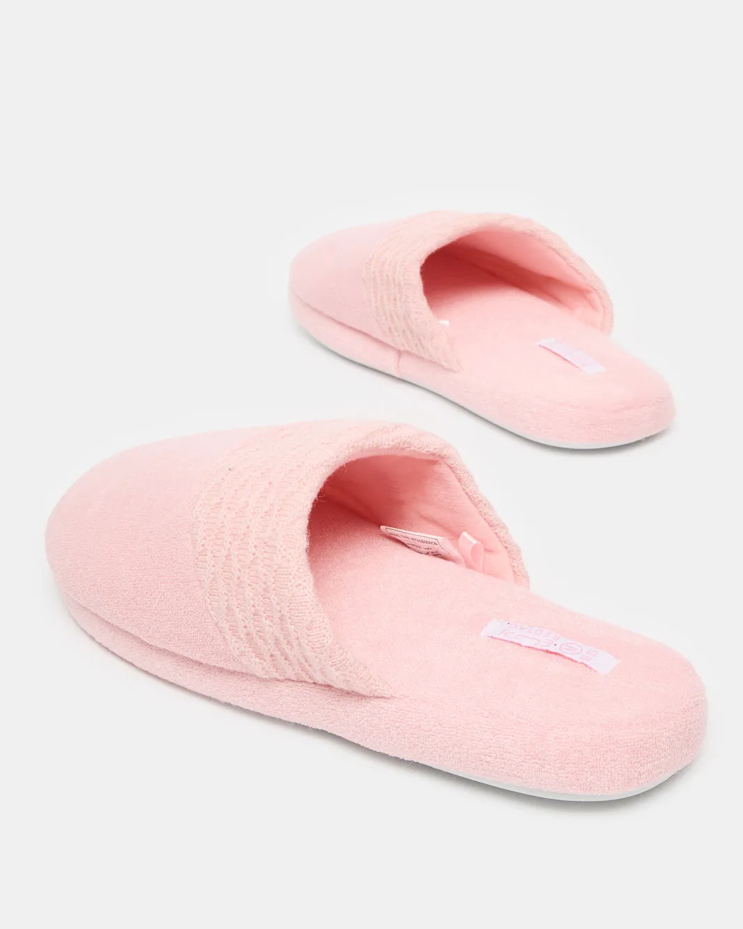 Women Pink Textured Slipper sold by Redtag product image thumbnail 4