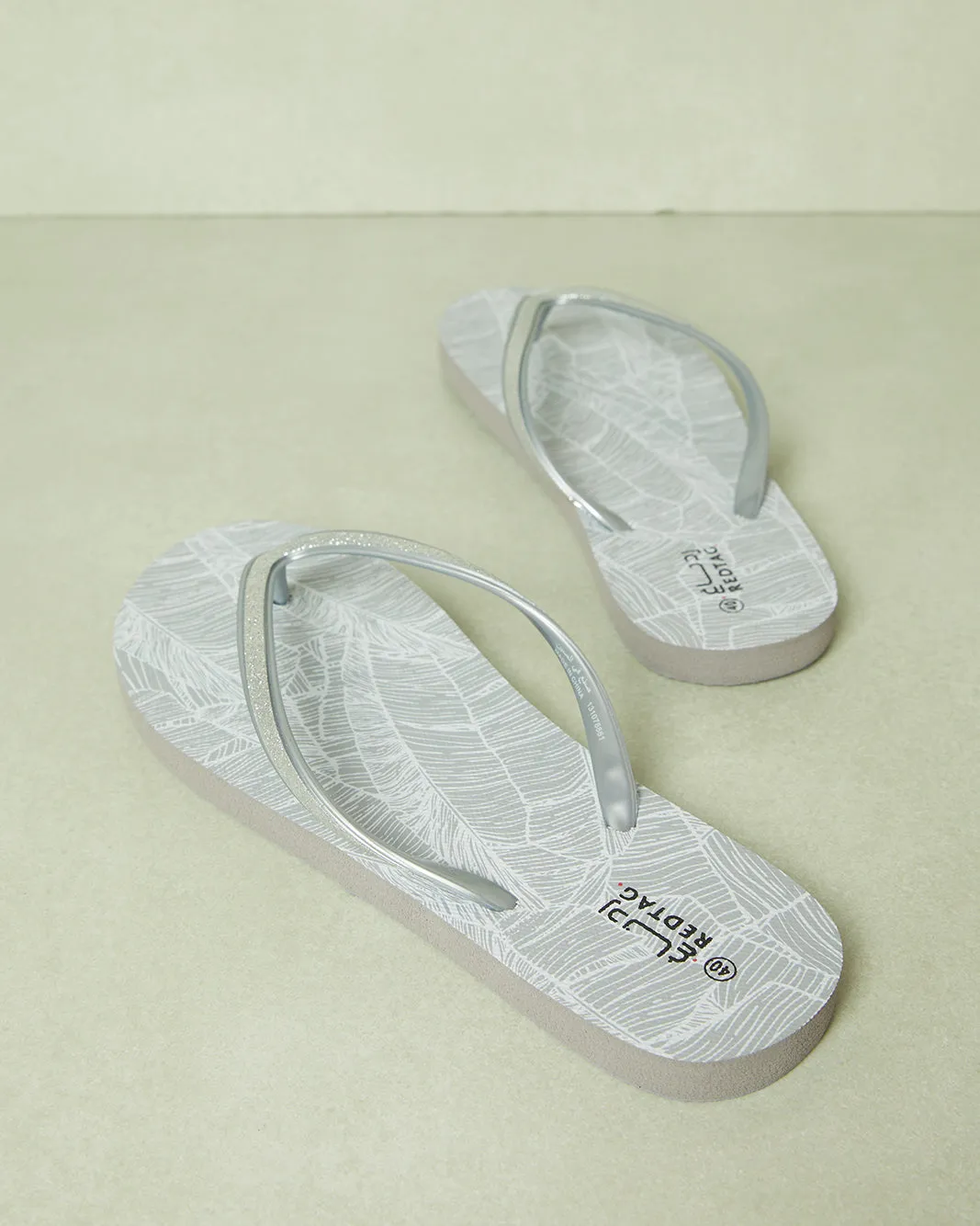 Women Grey Embellished Flip Flop sold by Redtag product image thumbnail 4