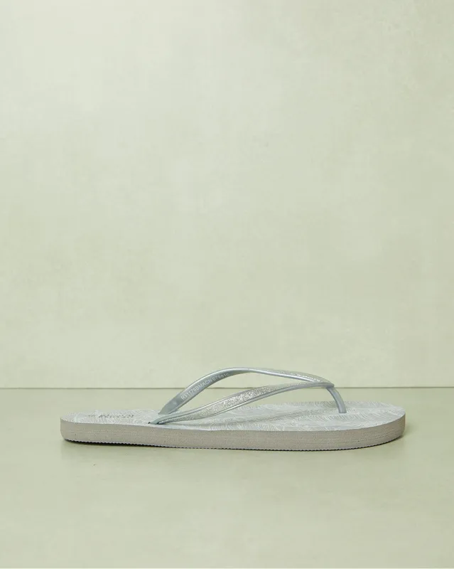 Women Grey Embellished Flip Flop sold by Redtag