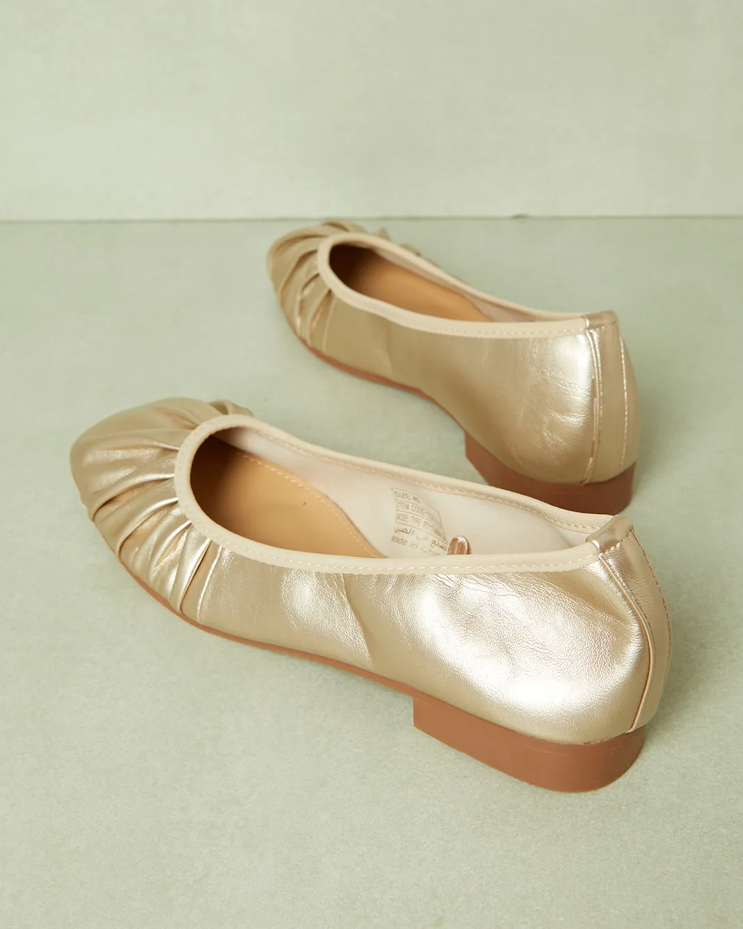 Women Gold Embellished Ballerina sold by Redtag product image thumbnail 4