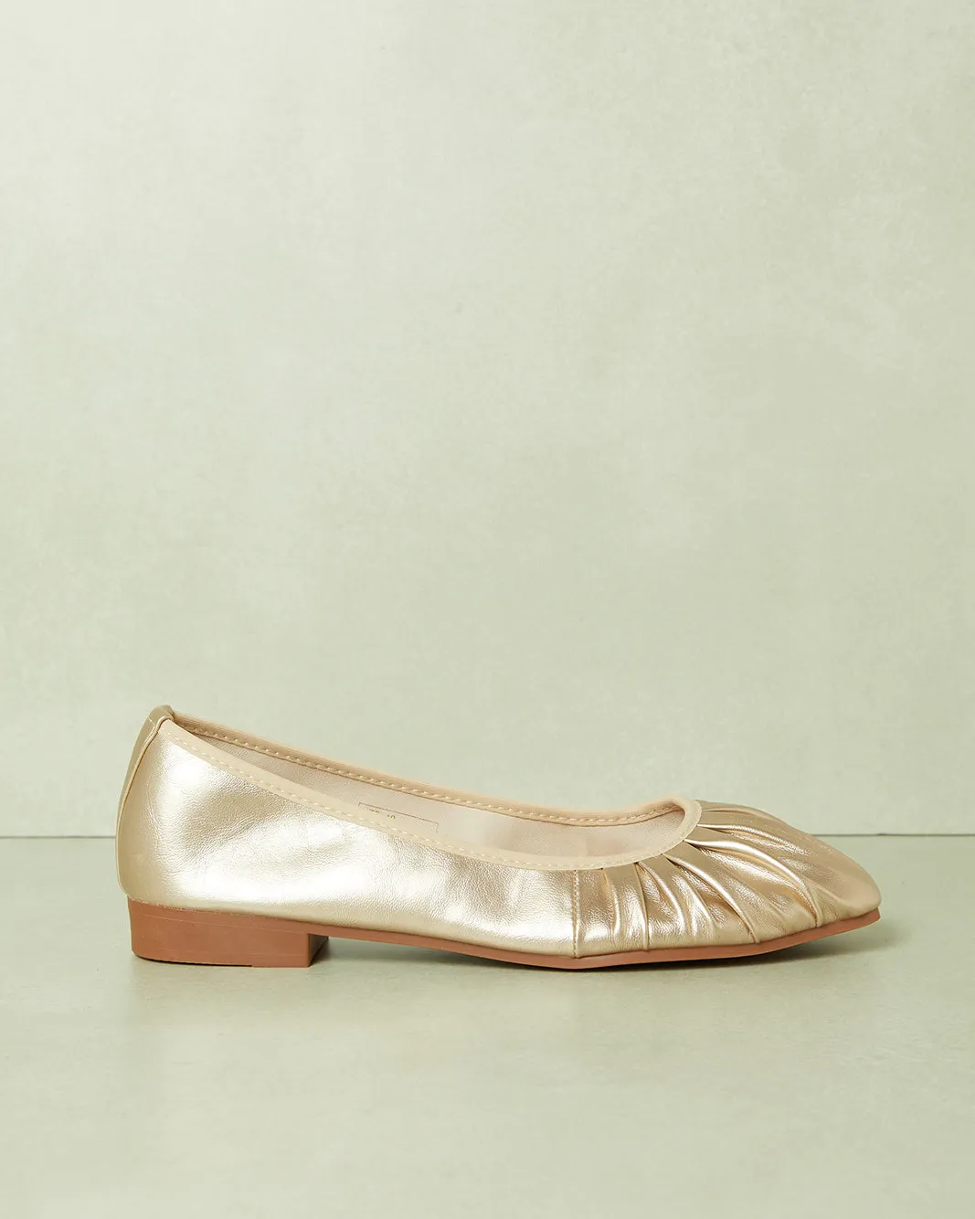 Women Gold Embellished Ballerina sold by Redtag