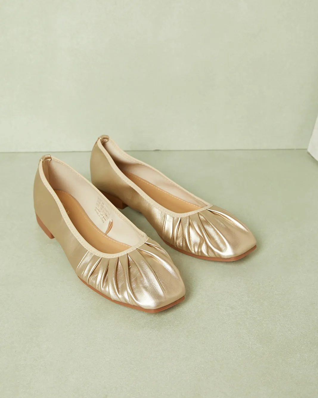 Women Gold Embellished Ballerina sold by Redtag product image thumbnail 2