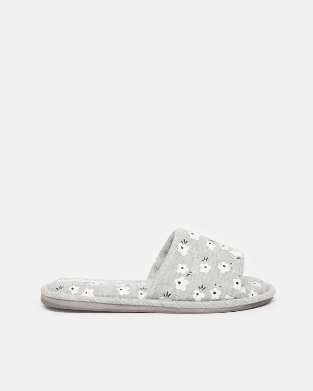 Women Grey Printed Slipper sold by Redtag