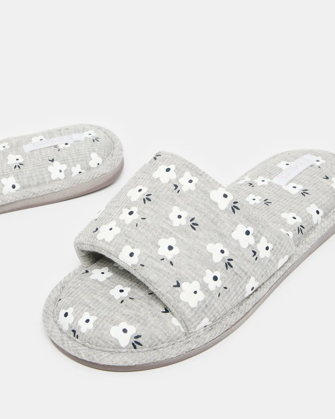 Women Grey Printed Slipper sold by Redtag product image thumbnail 3