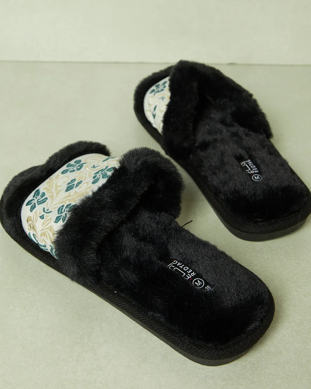 Women Black Embellished Slipper sold by Redtag product image thumbnail 4