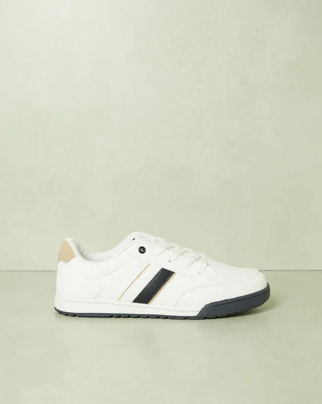 Senior Boys White Material Block Sneaker sold by Redtag