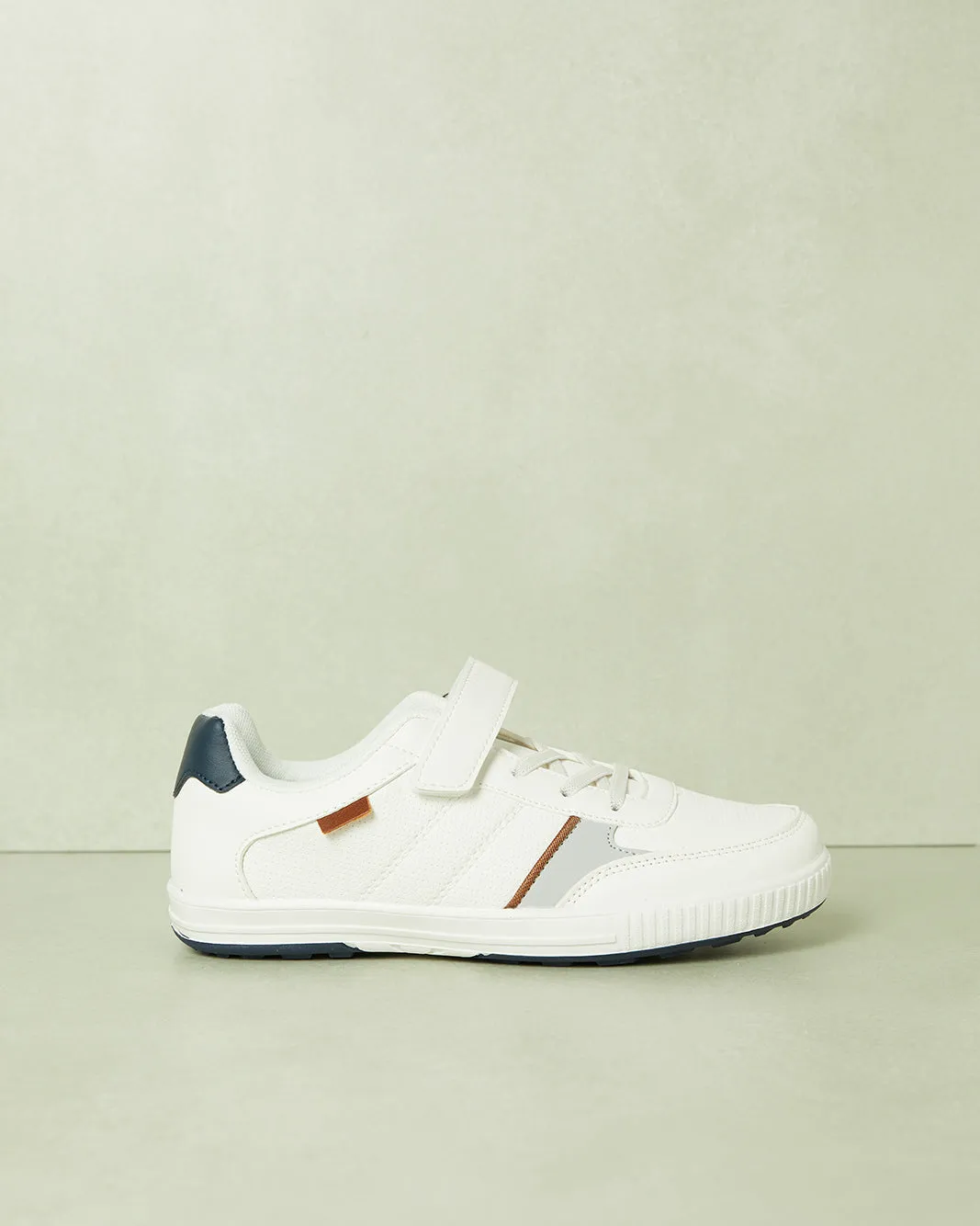 Senior Boys White Material Block Sneaker sold by Redtag