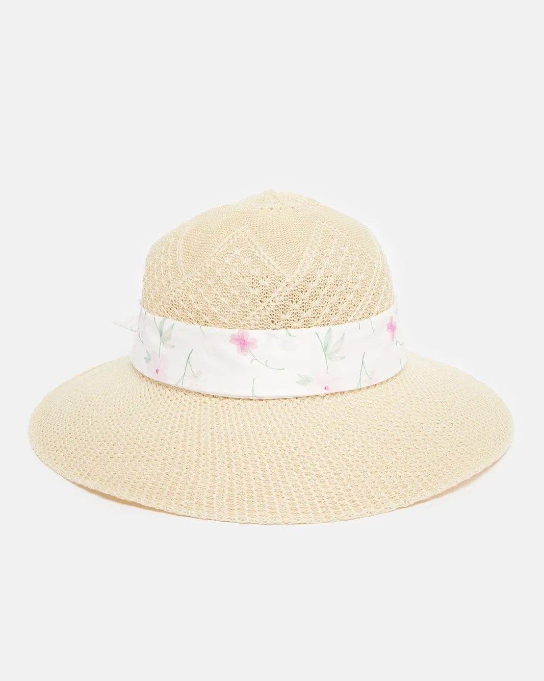 Women Beige Embellished Hat sold by Redtag