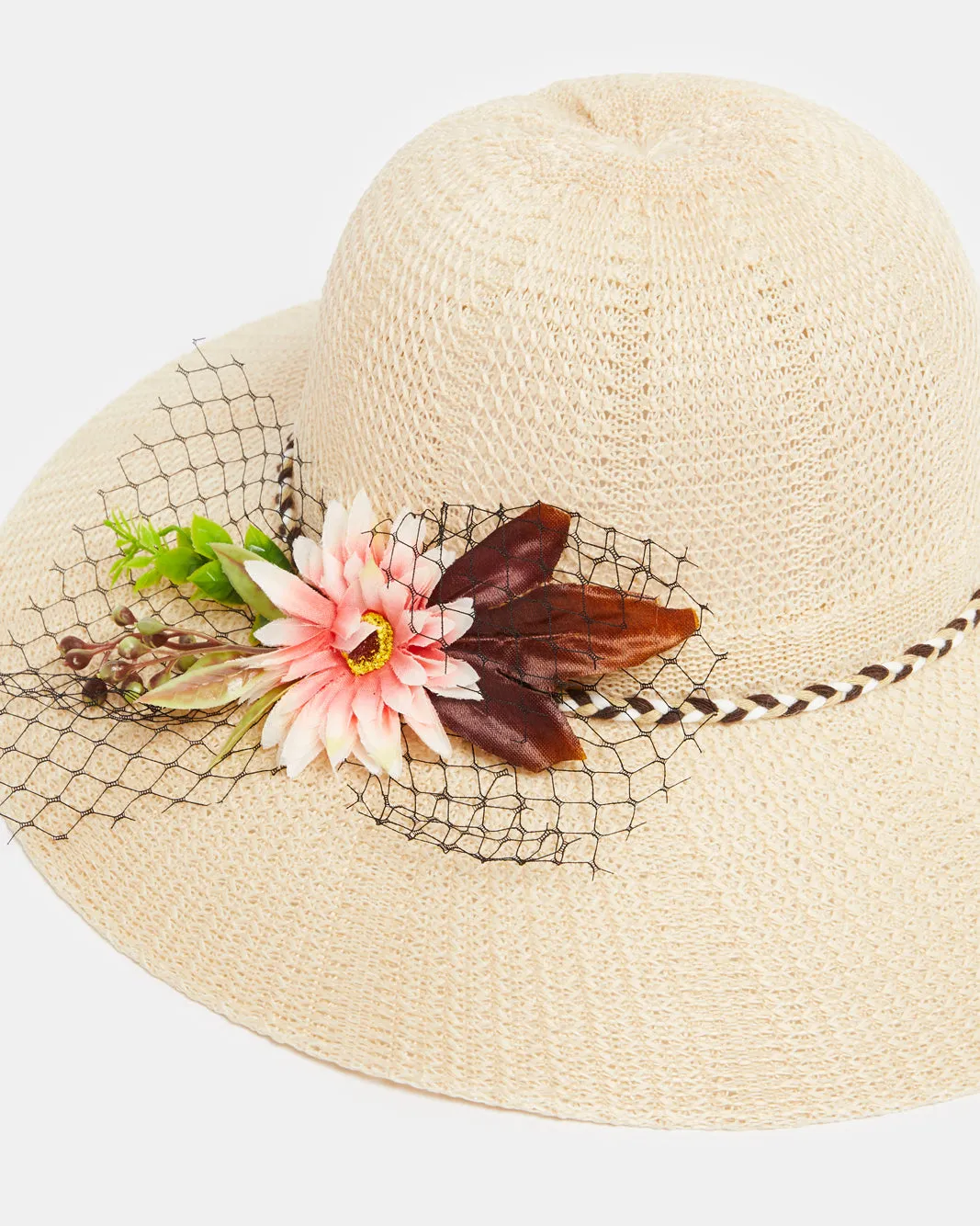 Women Beige Embellished Hat sold by Redtag product image thumbnail 2