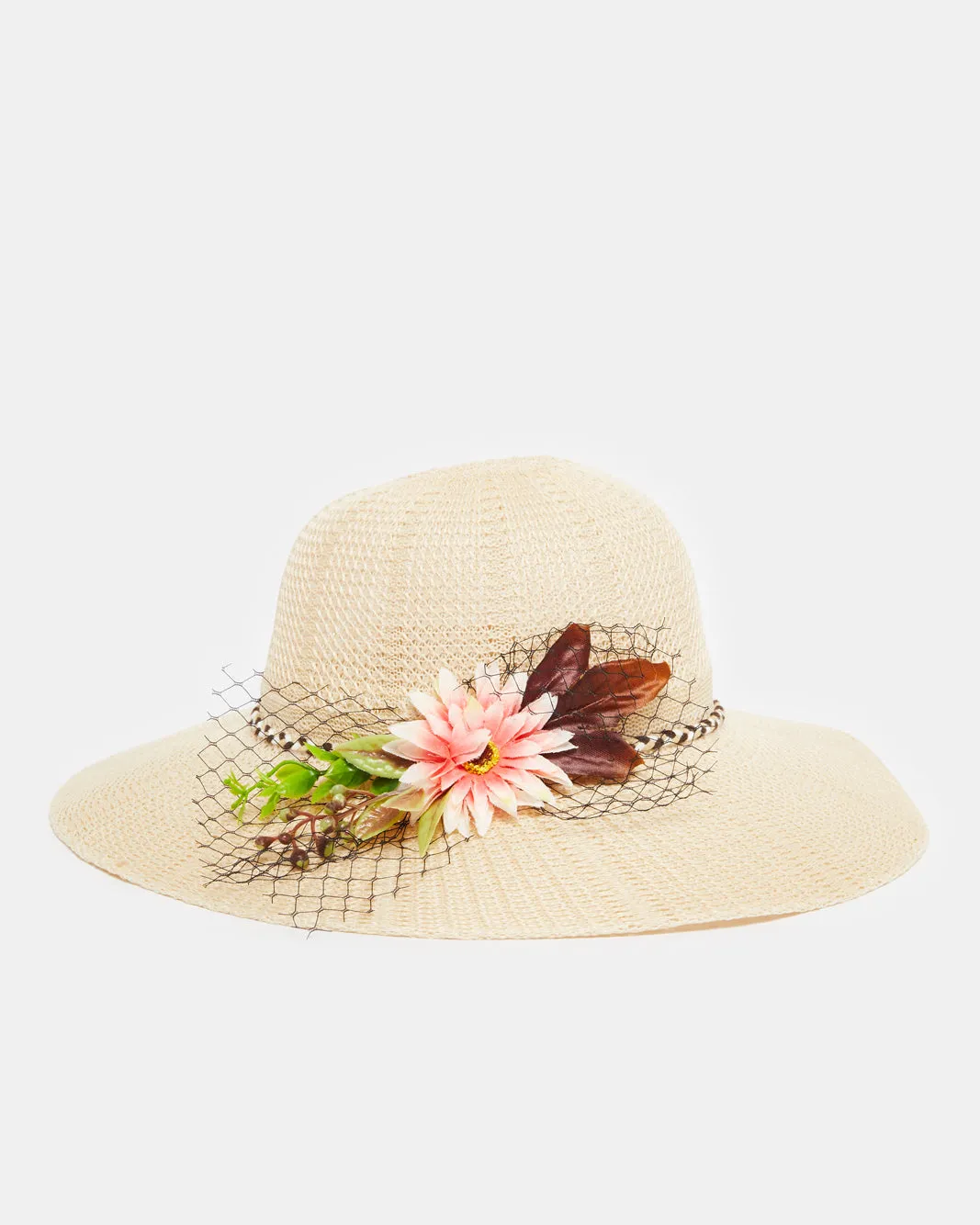 Women Beige Embellished Hat sold by Redtag