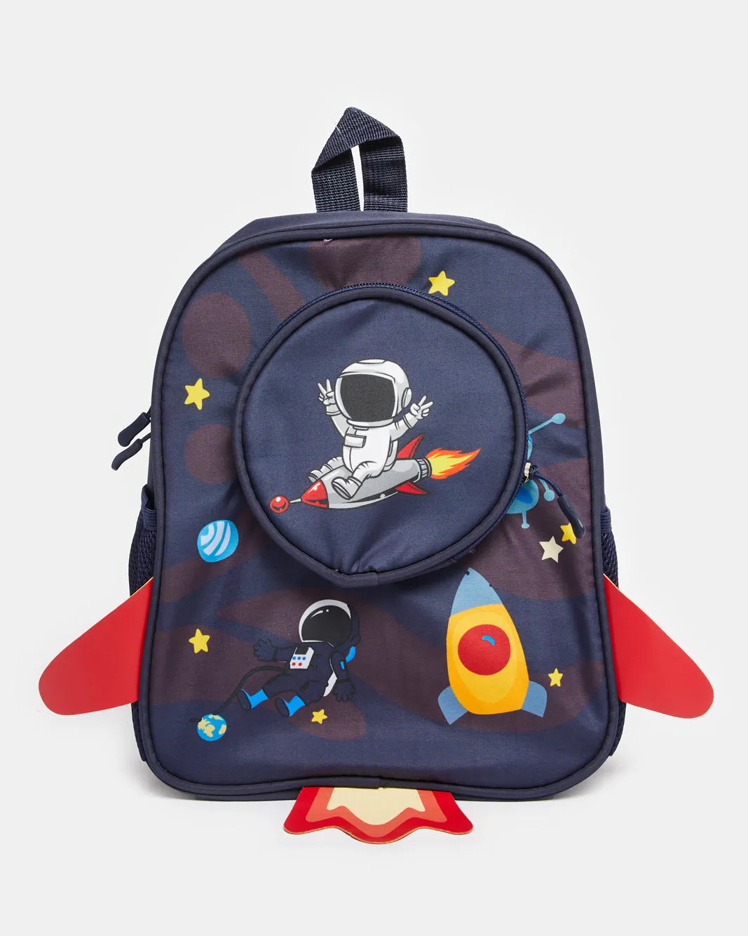 Boys Navy Printed Backpack sold by Redtag