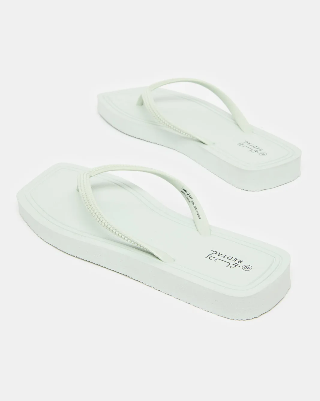 Women Green Square Toe Flip Flop sold by Redtag product image thumbnail 4