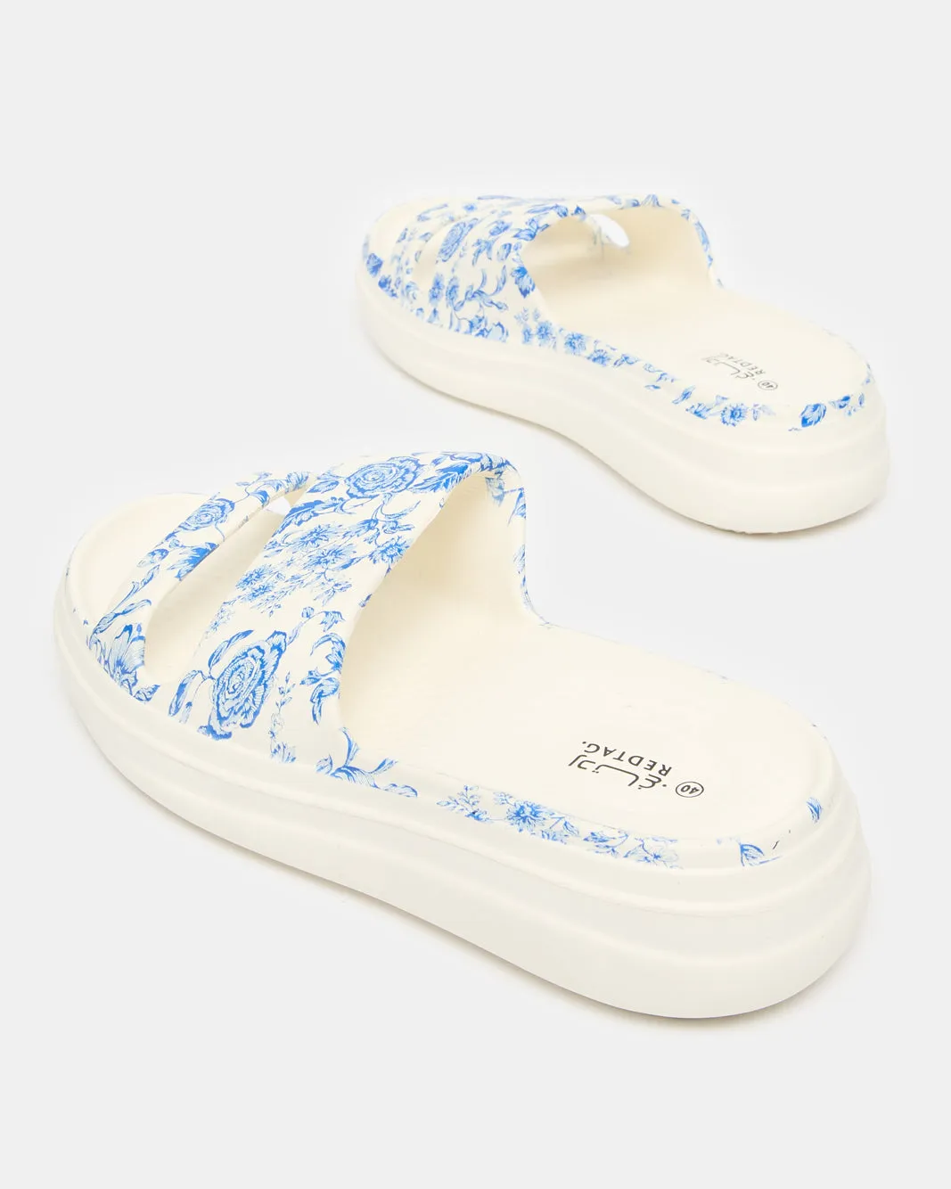 Women White Floral Molded Mule sold by Redtag product image thumbnail 4