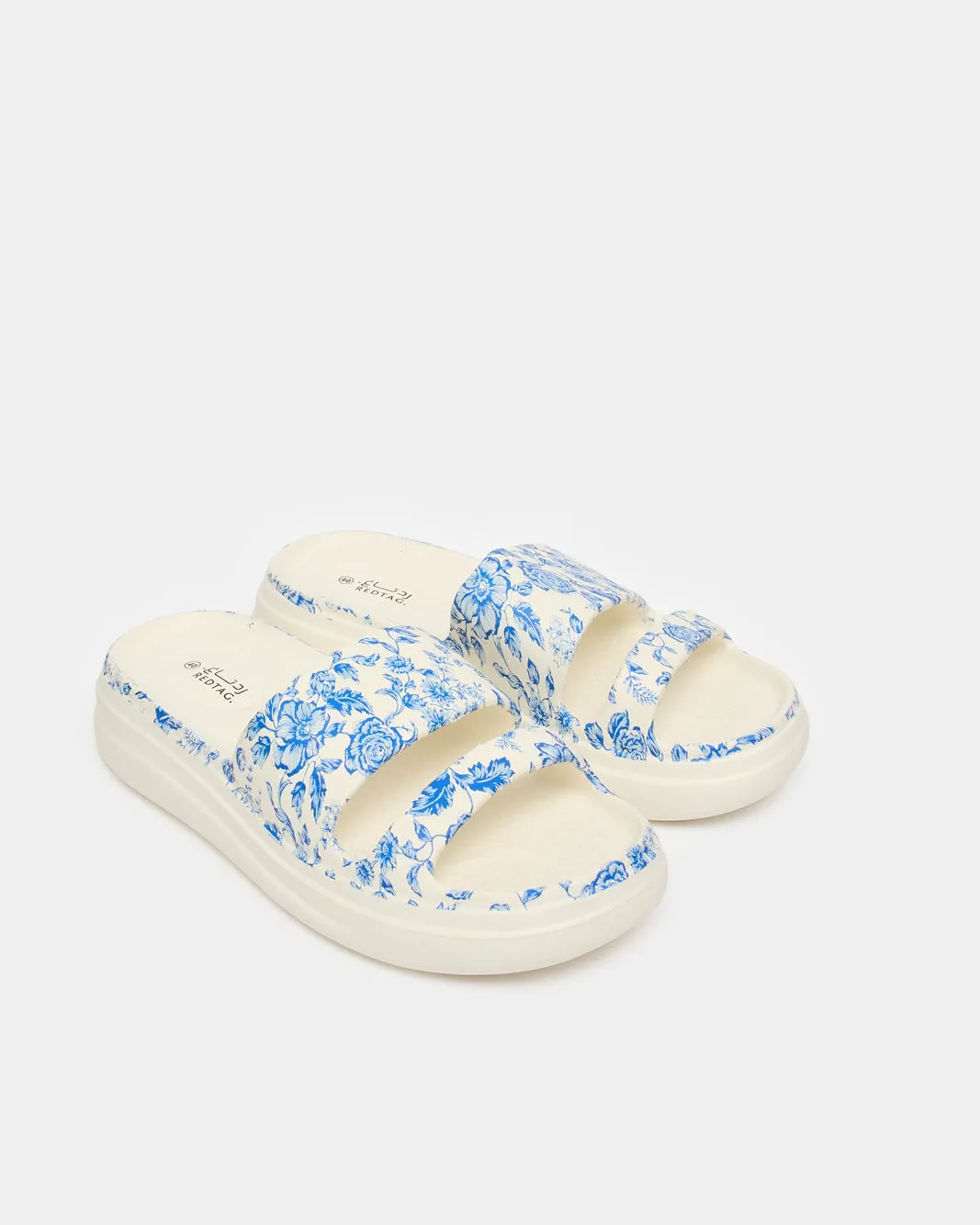 Women White Floral Molded Mule sold by Redtag product image thumbnail 2