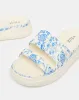 Women White Floral Molded Mule sold by Redtag