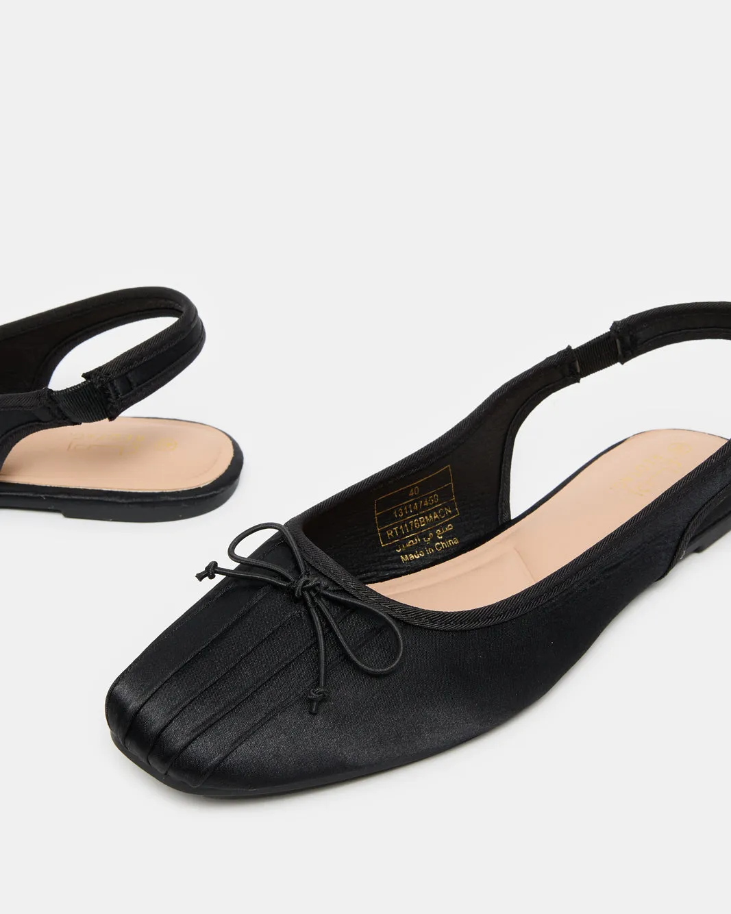 Women Black Embellished Slingback sold by Redtag product image thumbnail 3