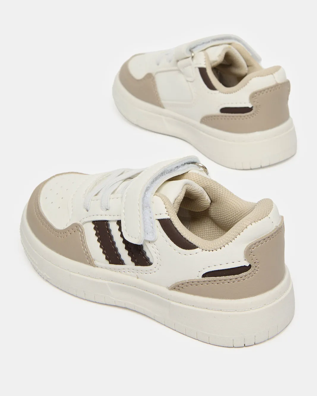 Boys White Color Block Sneakers sold by Redtag product image thumbnail 4