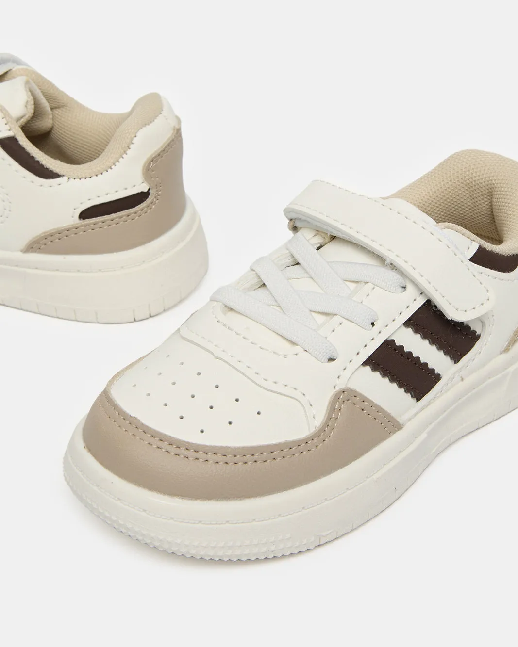 Boys White Color Block Sneakers sold by Redtag product image thumbnail 3