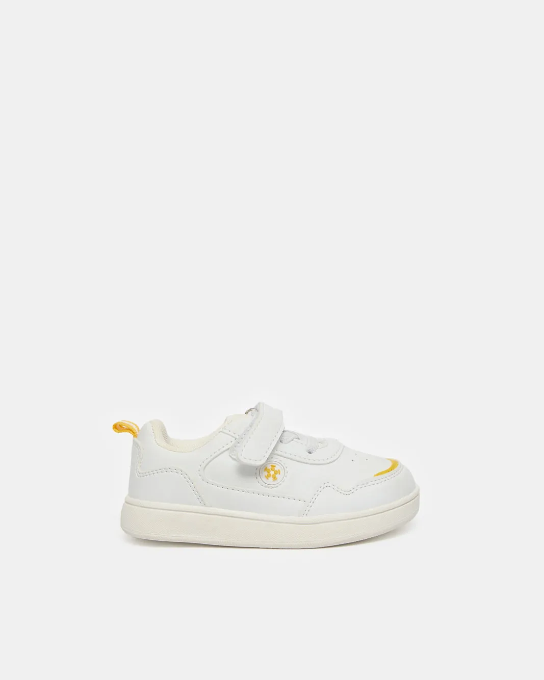 Boys White Printed Color Block Sneakers sold by Redtag